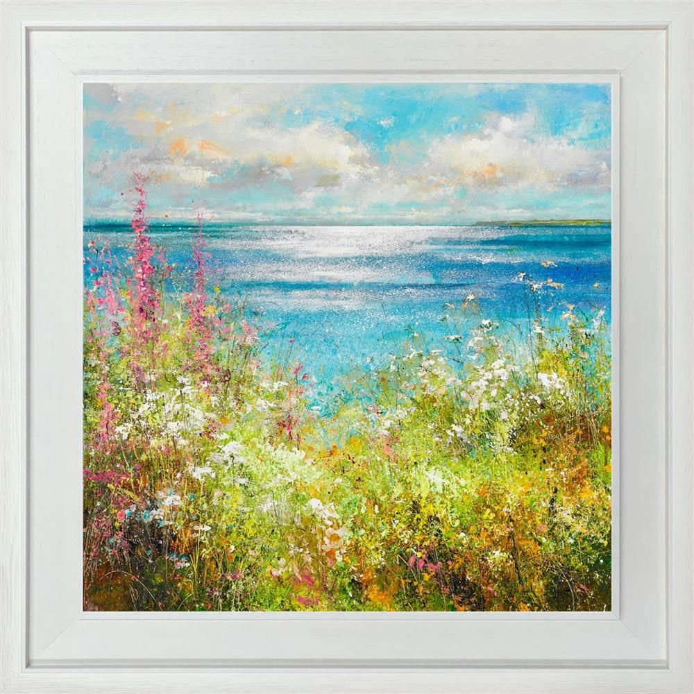 the ocean bay framed canvas paper by artist steve mcloughin