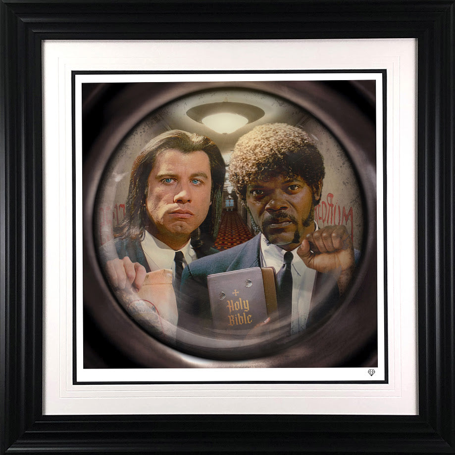 the path of the righteous man print framed in black by artist jj adams