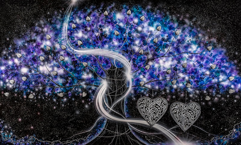 the power of love purple large unframed print by artist kealey farmer