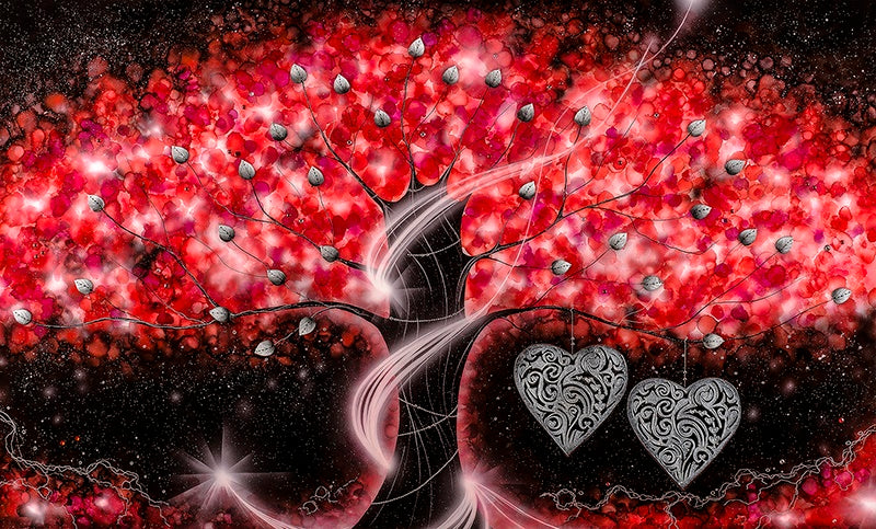 the power of love red large unframed print by artist kealey farmer