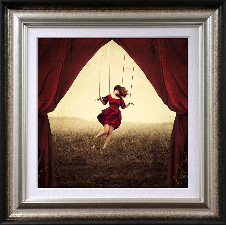 the puppet show framed print by artist michelle mackie