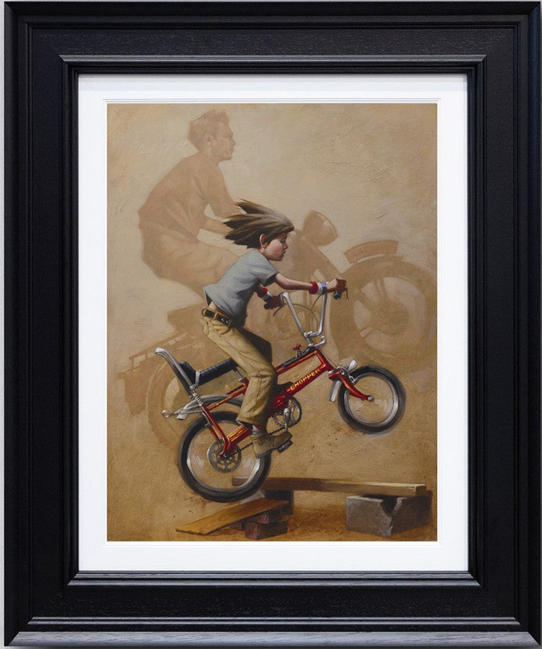 there will be no escape from zis camp canvas print framed in black by artist craig davison