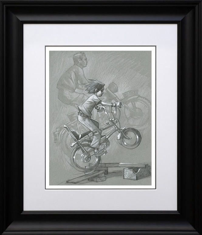 there will be no escape from zis camp sketch print framed by artist craig davison