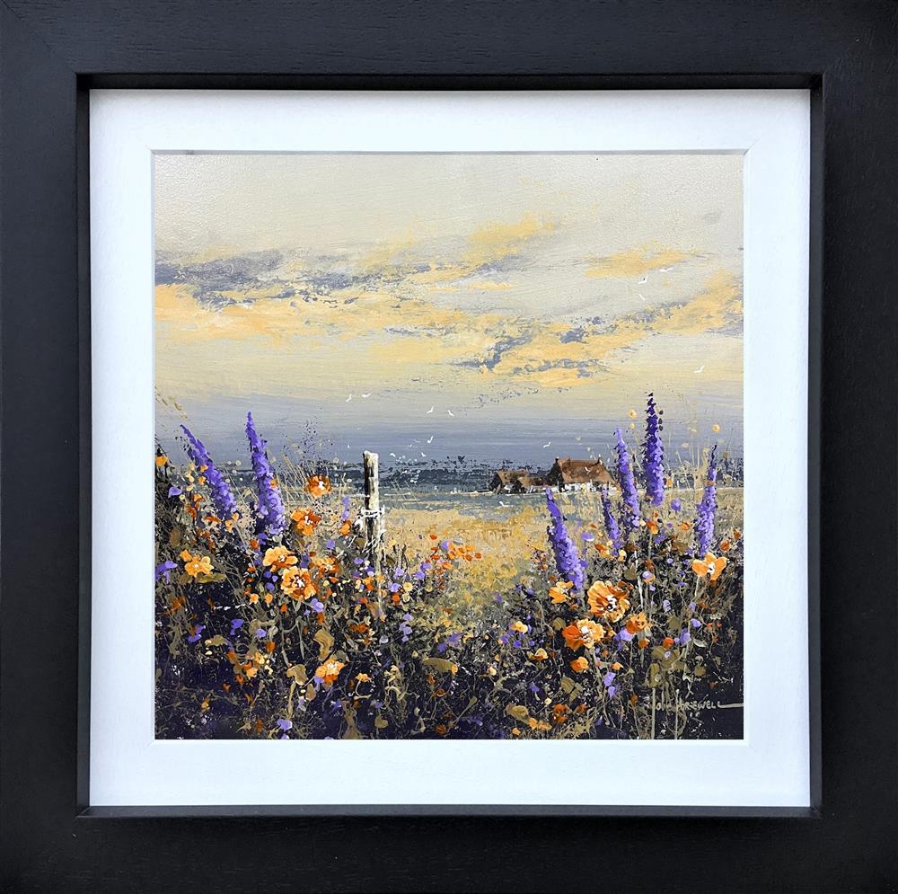 through the lilac pasture framed original by artist john horsewell