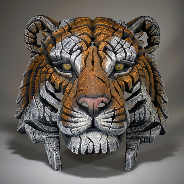 tiger sculpture bust by artist edge sculpture