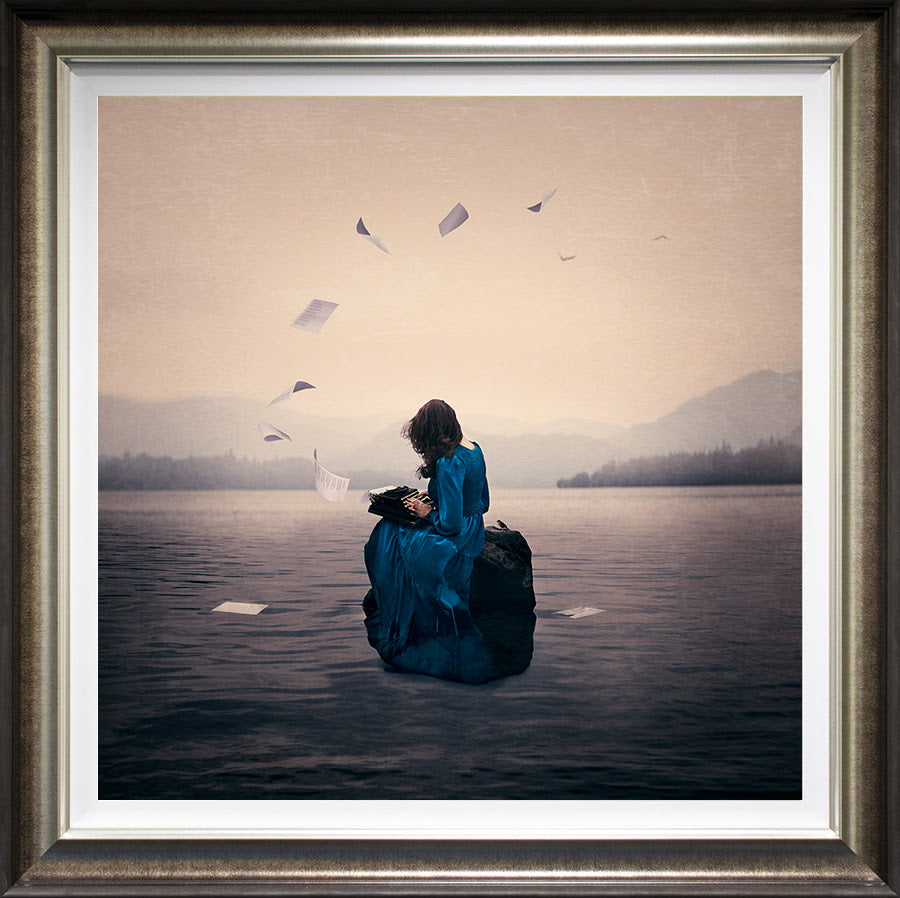to the lake with love deluxe framed print by artist michelle mackie