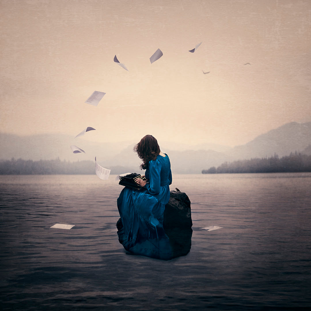 to the lake with love print by artist michelle mackie