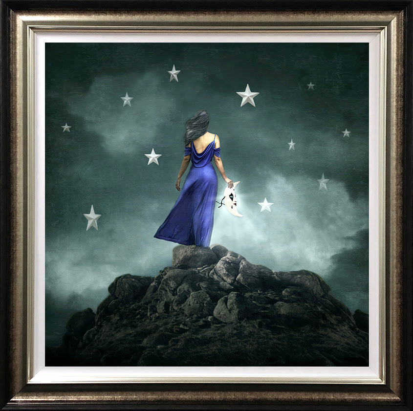 to the moon and back deluxe framed print by artist michelle mackie