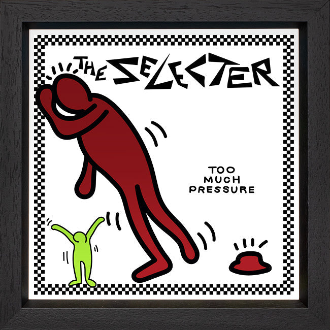 too much pressure print framed in black by artist tboy