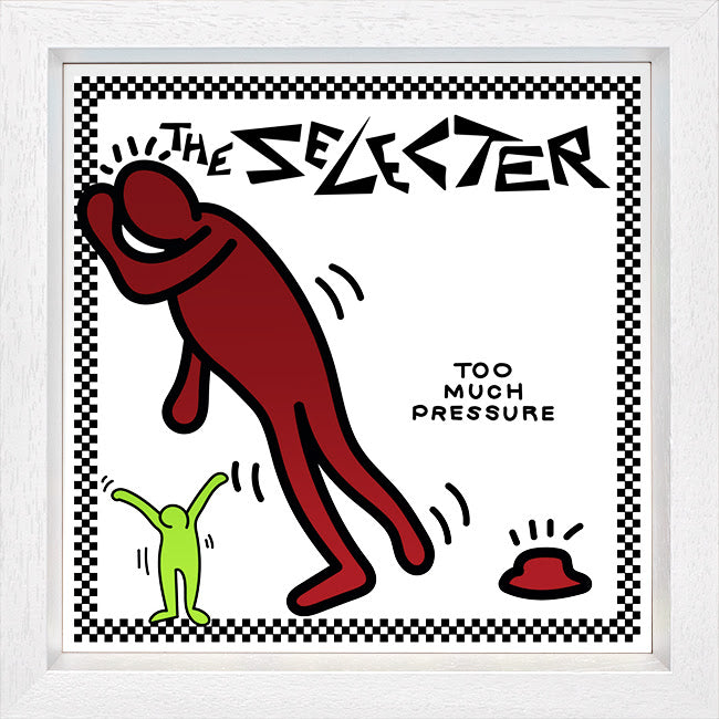 too much pressure print framed in white by artist tboy