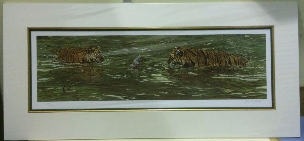 trouble brewing mounted print by artist alan hunt