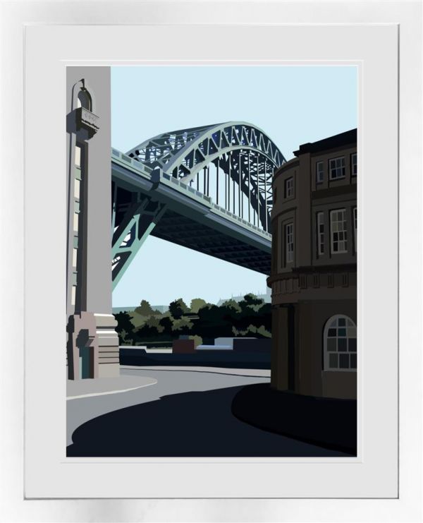 tyne bridge framed print by artist oshe