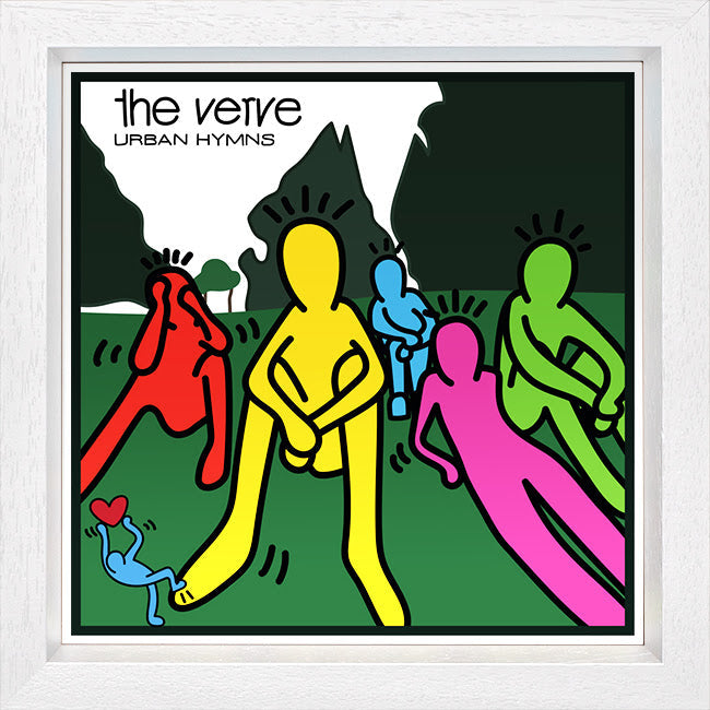 urban hymns print framed in white by artist tboy