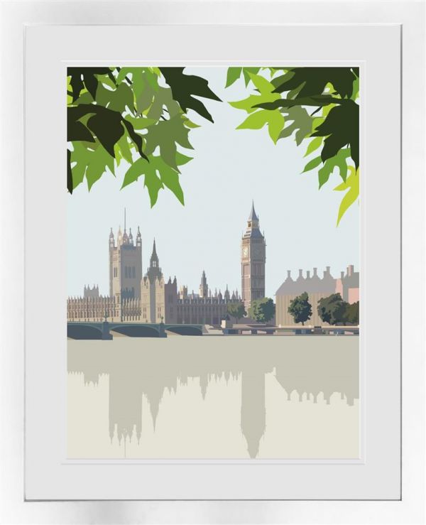 view from the southbank framed print by artist oshe