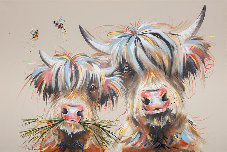 warm hooves warm hearts print by artist ashley saunders