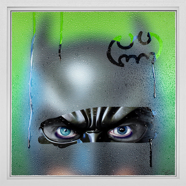 we can be heroes print framed in white by artist tboy