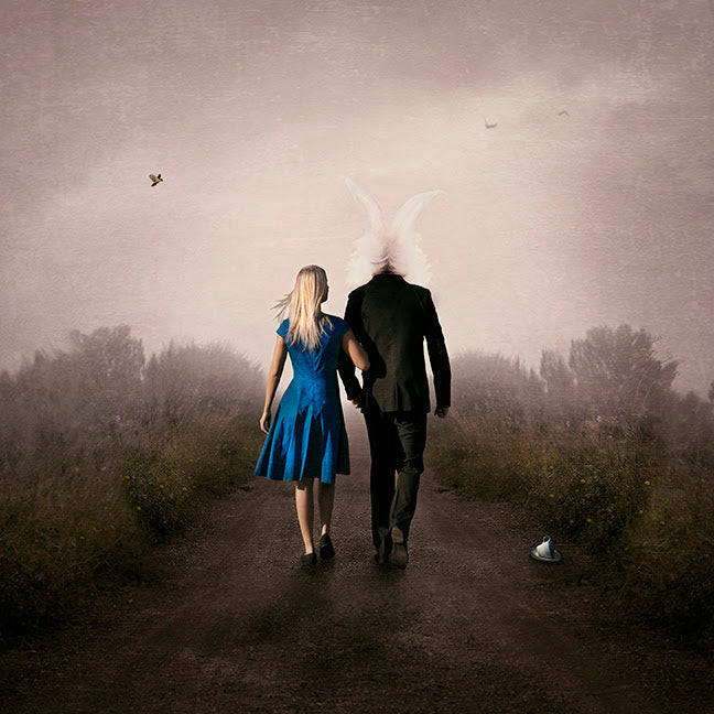 were all mad here print by artist michelle mackie