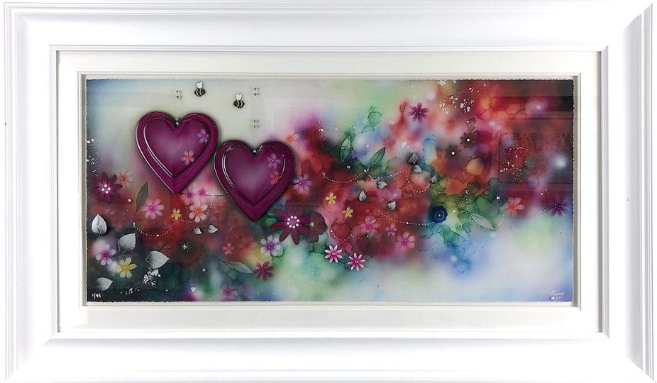 where love grows print framed in white by artist kealey farmer