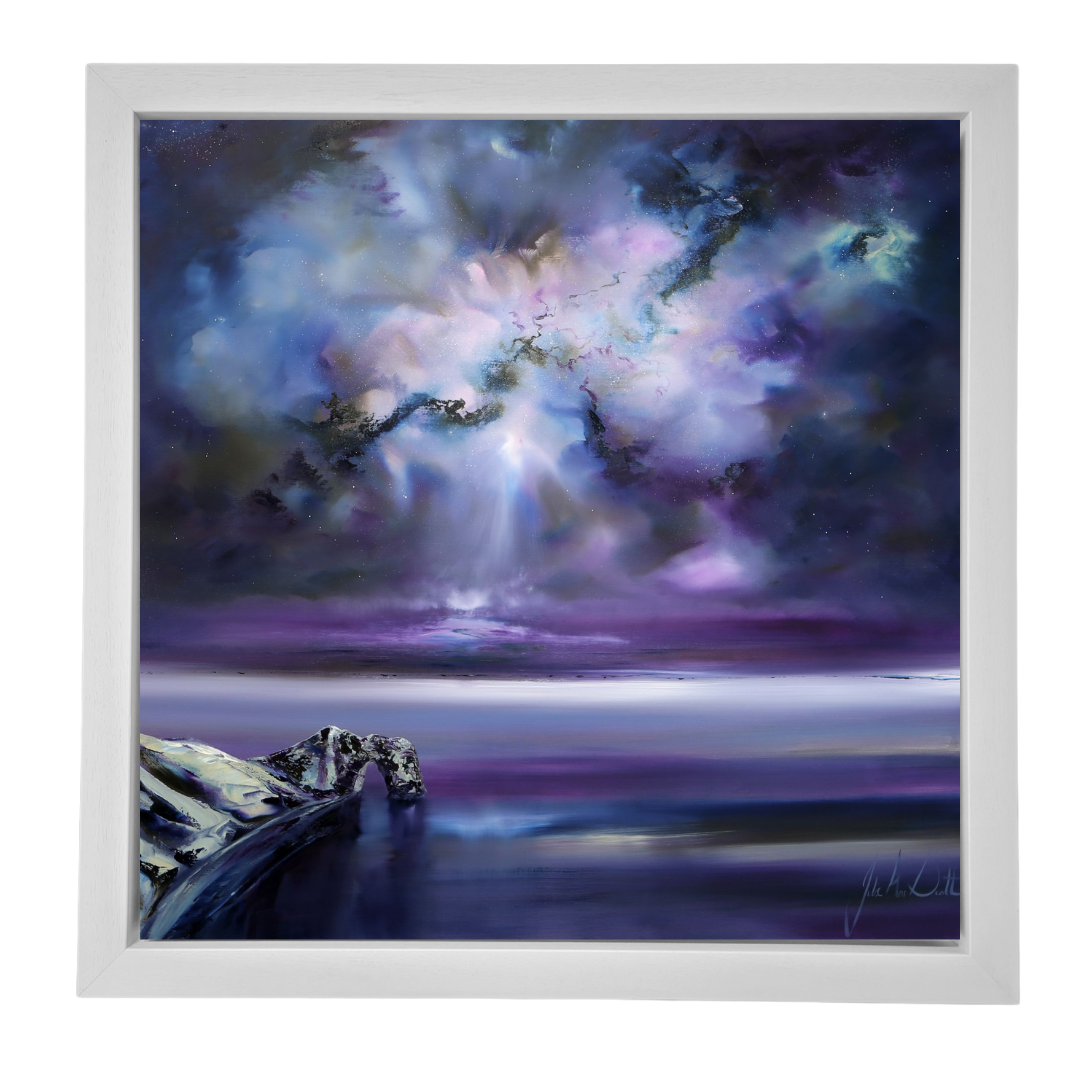 the whisper of your name print framed in white by artist julie ann scott