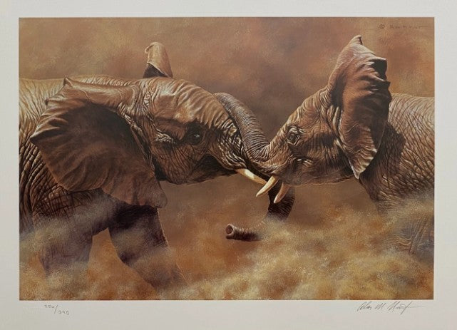 who are you shoving print by artist alan hunt