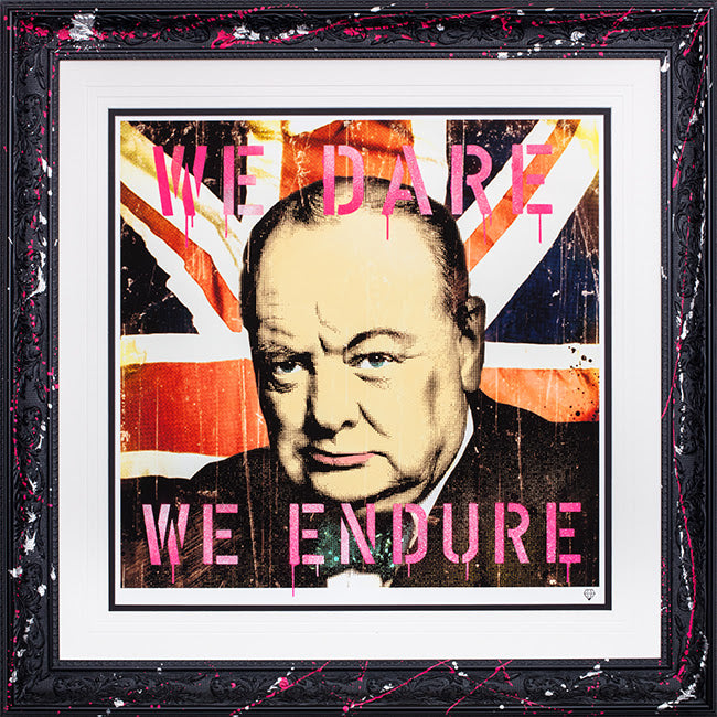 Winston churchill studio stencil collection framed print variation 3 by artist jj adams