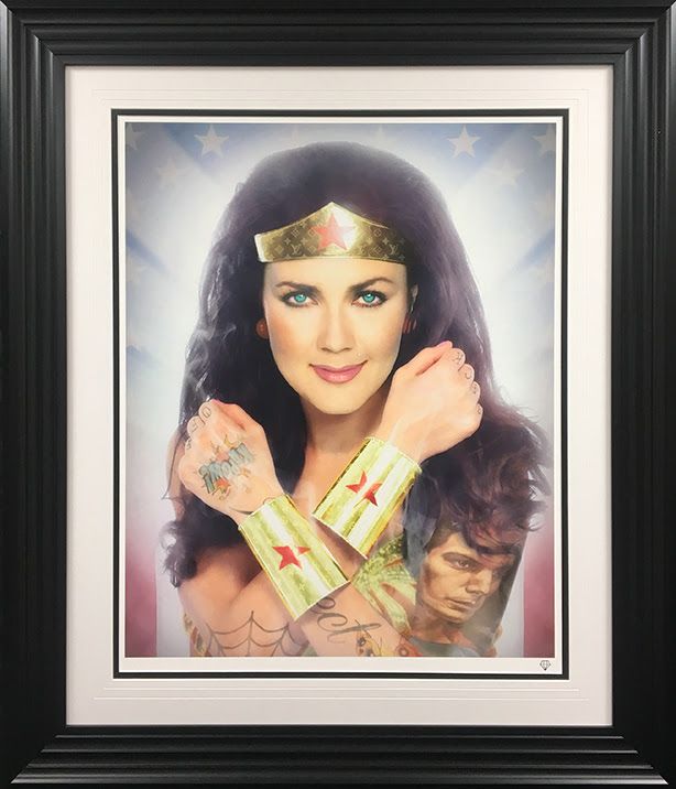wonder woman framed print by artist jj adams