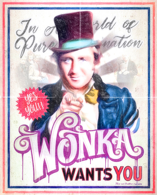 wonka needs you print by artist jj adams