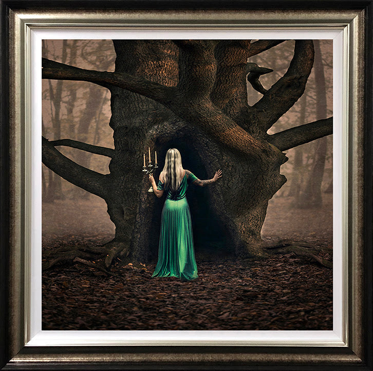 woodland whisper framed print by artist michelle mackie