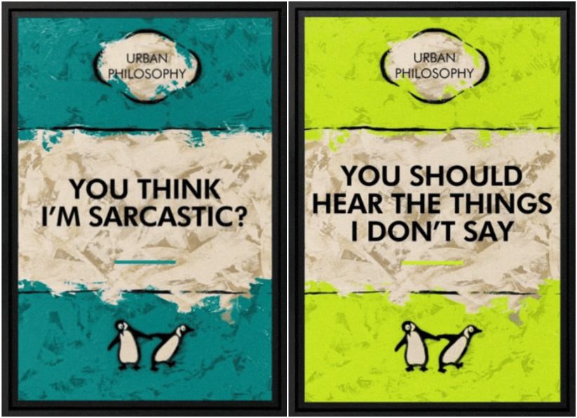 you think im sarcastic lenticualr edition framed by artist hue folk