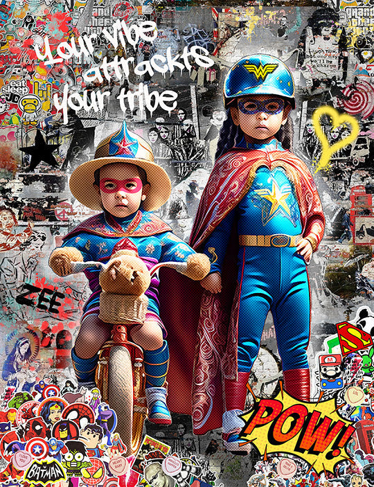 your vibe attract your tribe mounted print by artist zee