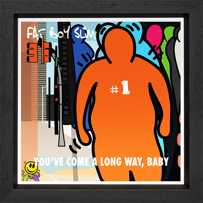 youve come a long way baby print framed in black by artist tboy