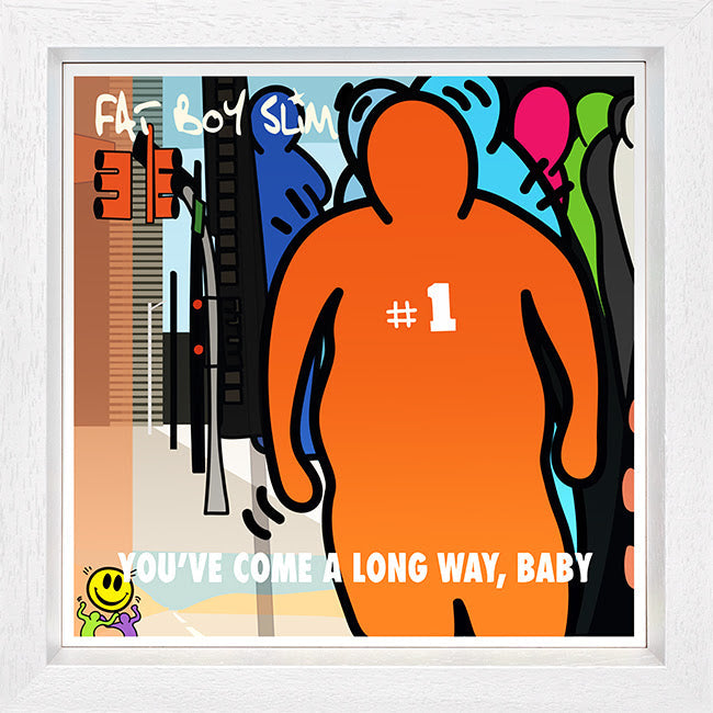 youve come a long way baby print framed in white by artist tboy