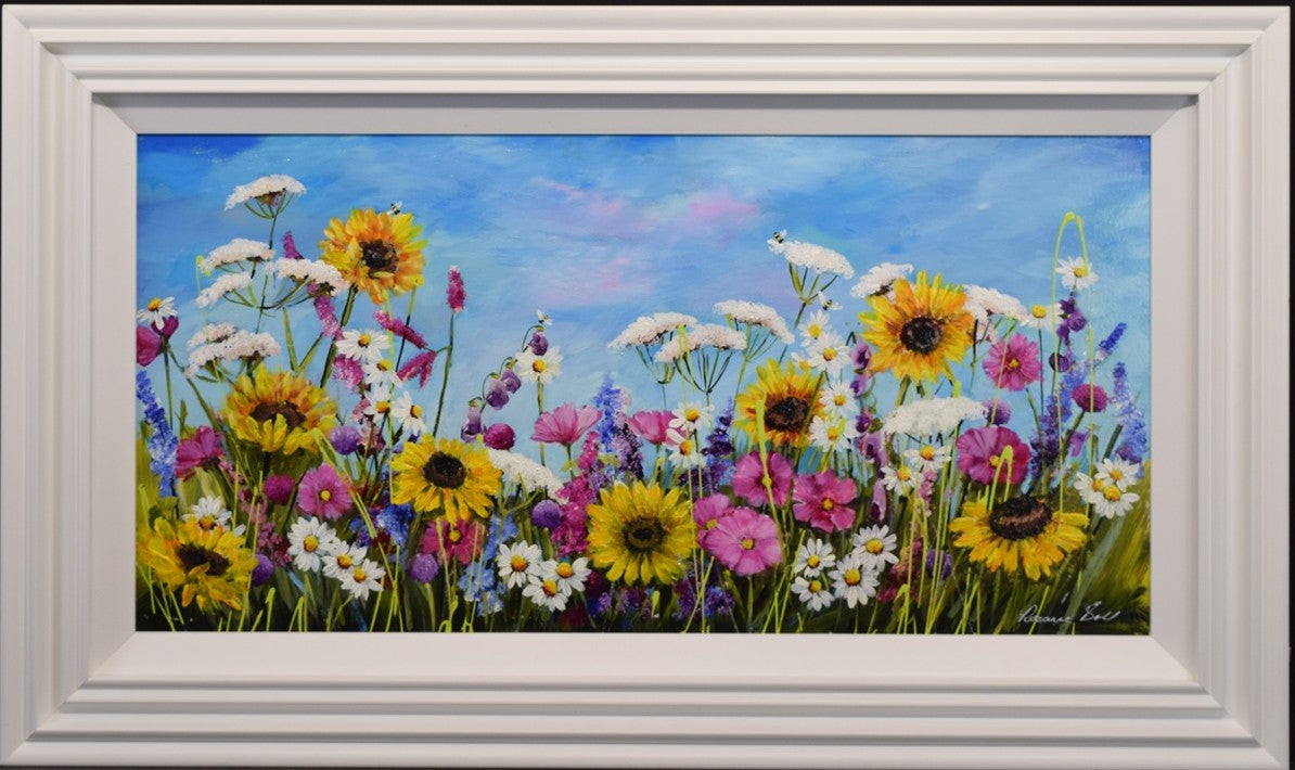 feels like summer framed original by artist rozanne bell