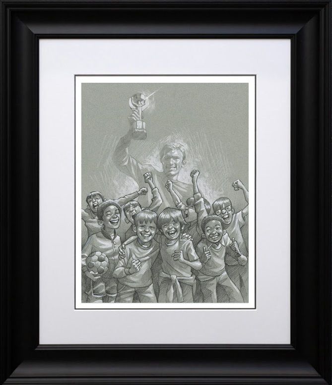 60 years of hurt sketch print framed by artist craig davison