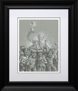60 years of hurt sketch print framed by artist craig davison