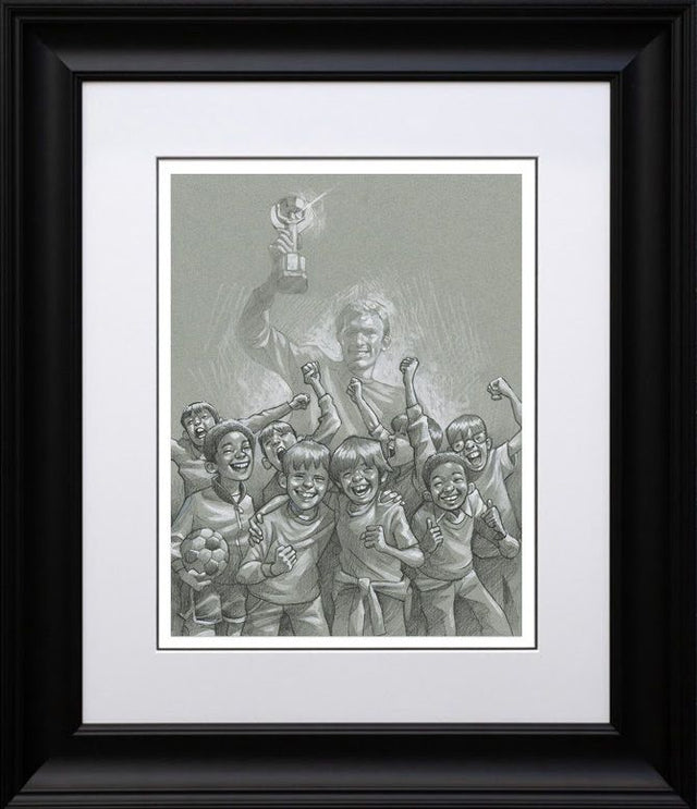 60 years of hurt sketch print framed by artist craig davison