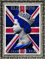 70 glorious years colour framed print by artist illuminati neon