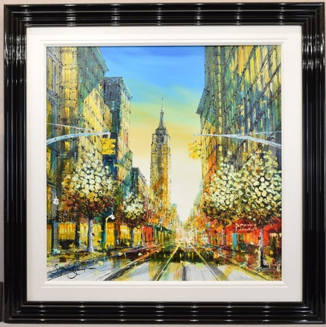 city in motion framed original by artist simon wright