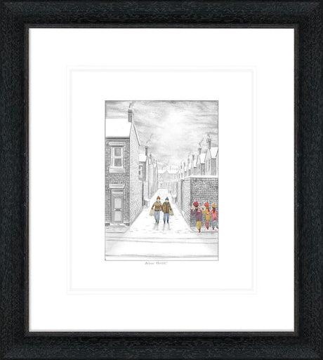 after three sketch framed print by artist leigh lambert