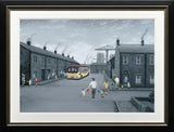 all aboard for the seaside framed paper print by artist Leigh Lambert