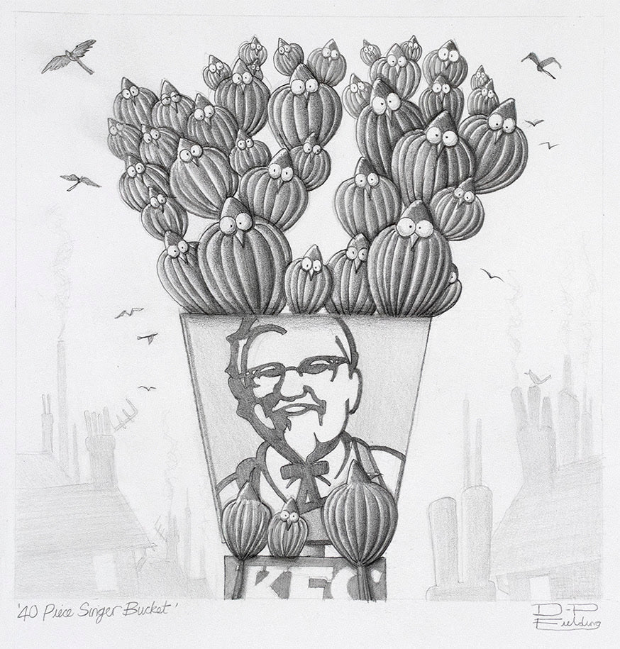 40 Piece Singer Bucket Sketch