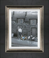 bang framed canvas print by artist leigh lambert