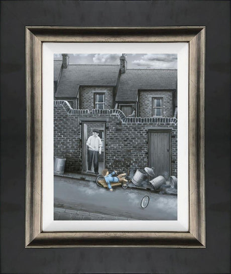 bang framed canvas print by artist leigh lambert