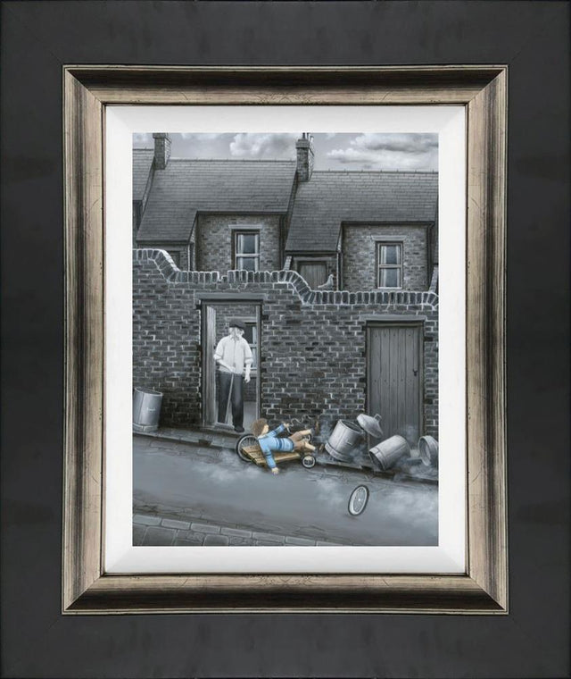bang framed canvas print by artist leigh lambert