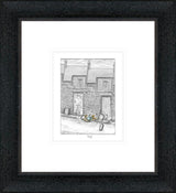 bang sketch framed print by artist leigh lambert