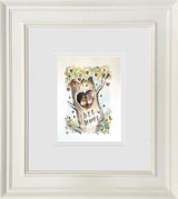 bee happy original sketch framed by artist michael abrams