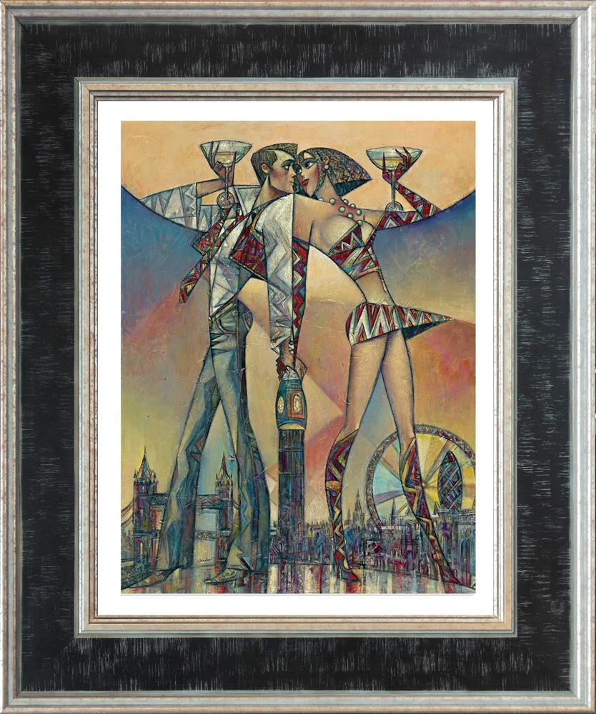 big ben champagne small framed print by artist andrei protsouk