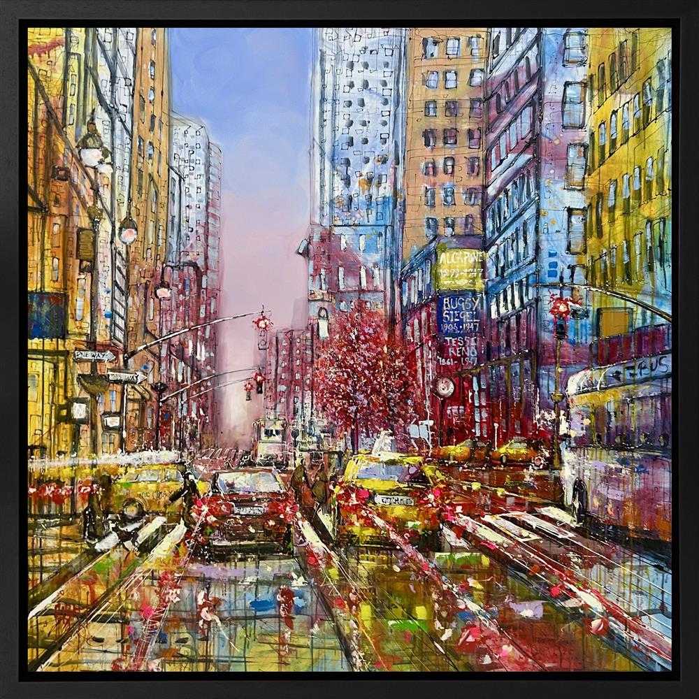 big city life original canvas framed by artist nigel cooke
