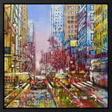 big city life original canvas framed by artist nigel cooke