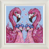 blushing bubbles canvas print framed by artist amy louise
